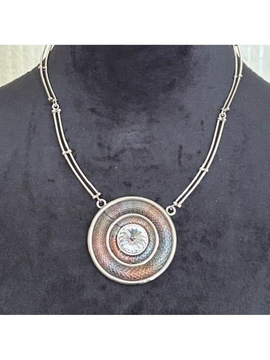 Wilma Spagli Jewelry - Wilma Spagli silver and animal print necklace